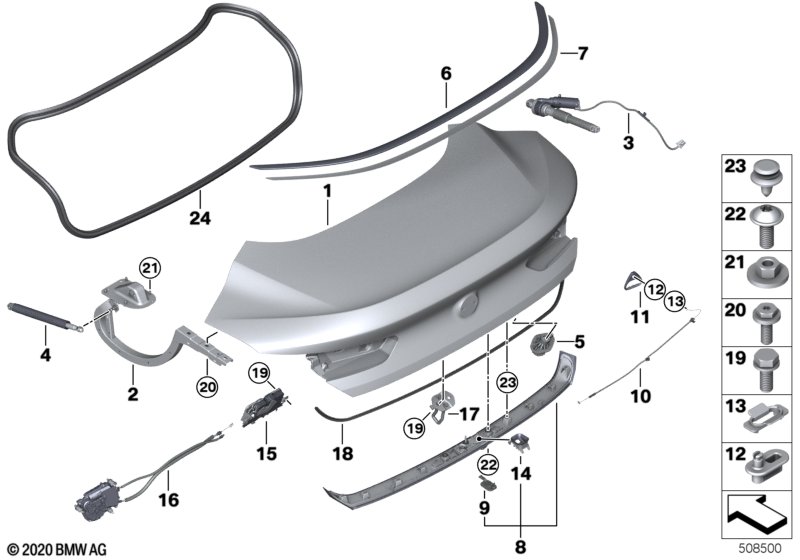 G15 крышка багажника