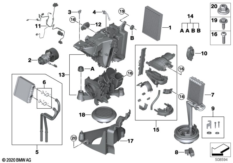 Блок заднего кондиционера