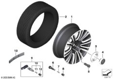 Колесо с легкоспл.диском BMW Styling 822
