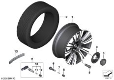 Колесо с легкоспл.диском BMW Styling 823