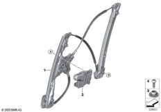 Механизм перемещения стекла двери Пд