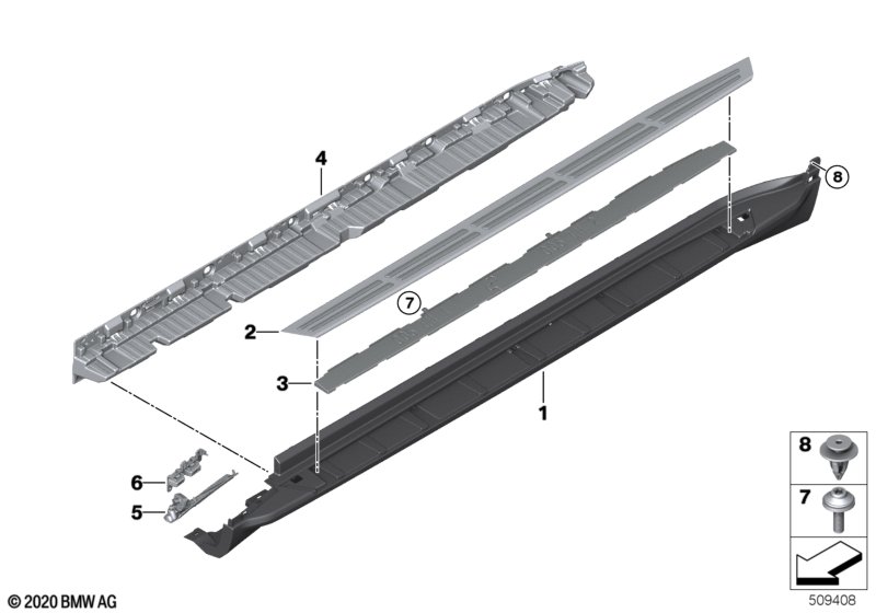 G05 накладка порога правая под алюминиевые пороги