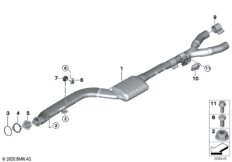 Катализатор/передний доп.глушитель