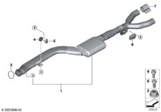 Катализатор/передний доп.глушитель