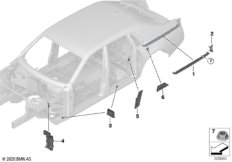 Детали из шумопогл.матер.в полост.боков.