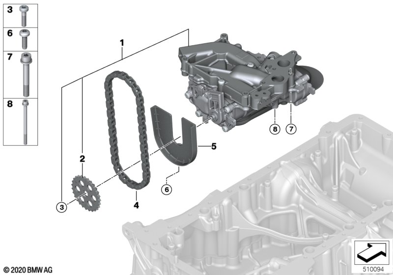 G90/F95N/F96N/G09/G07N Насос масляный S68