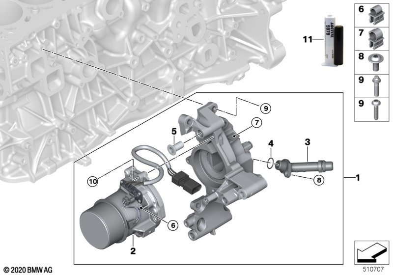 B57 4D помпа электрическая с держателем