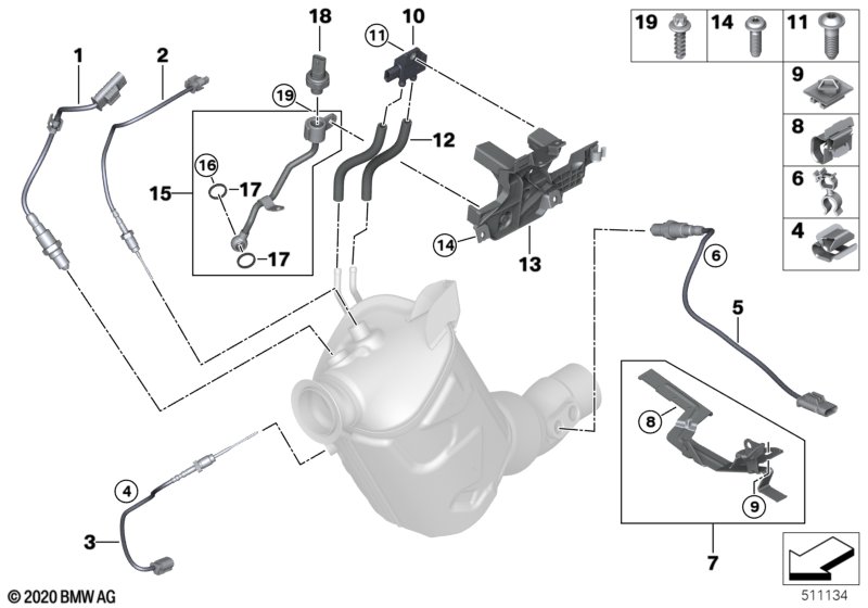 B47 датчик сажевого фильтра перед катализатором