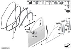 Накладки и уплотнения двери Пд