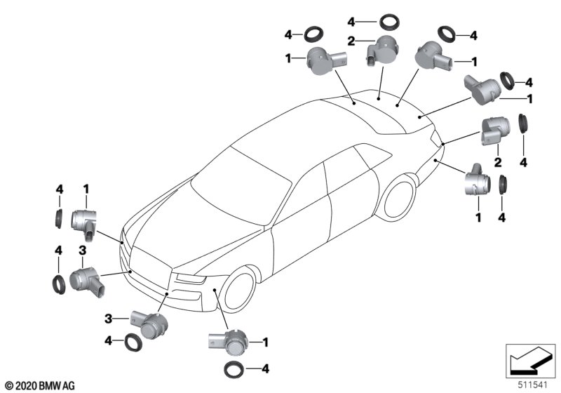Сигнализация авар.сближен.при парк.(PDC)
