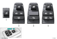 Перекл.стеклоподъемников П Пасс/Зд