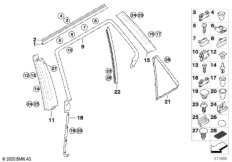 Накладки и уплотнения двери Зд