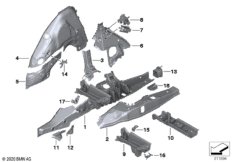 Брызговик Зд/детали днища