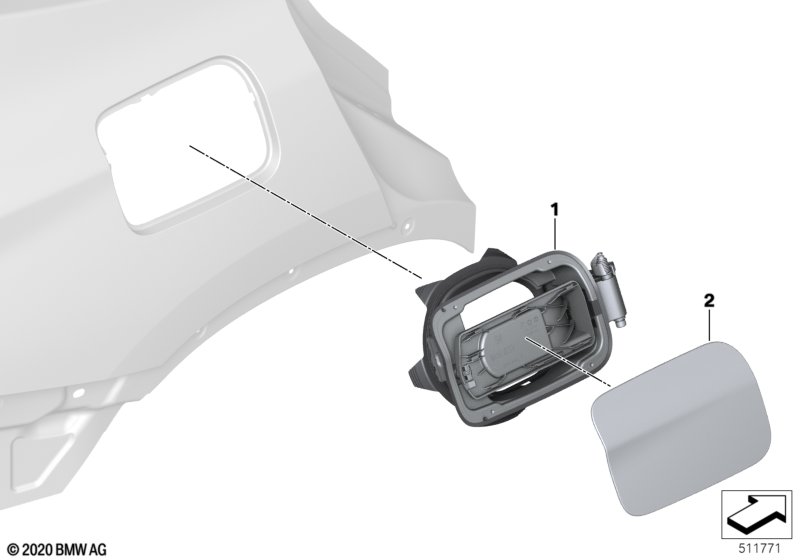 Заслонка заливного отверстия