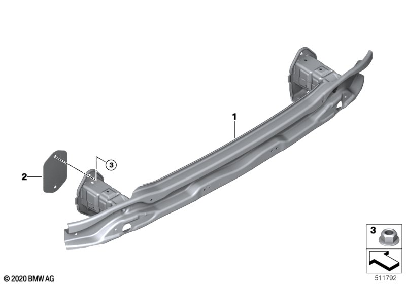 G22/G23/G82 Усилитель заднего бампера