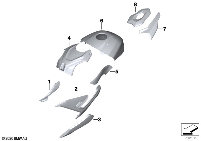 Окраш.детали YNA5 Racing красный одноцв.