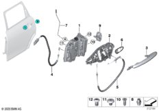 Система замков задней двери