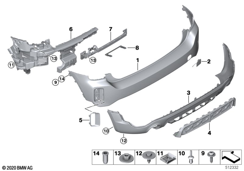 F60N задний бампер PDC