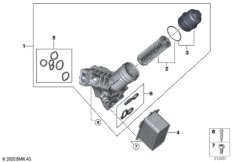 Масляный фильтр смаз.сист.,теплообменник