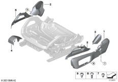 Накладка переднего сиденья с э/приводом