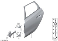 Задняя дверь - петля/ограничитель двери