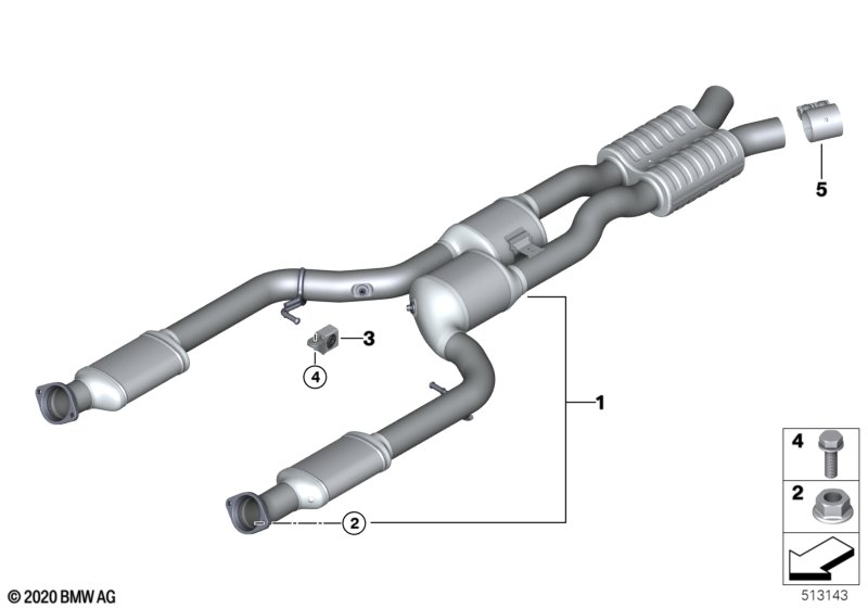 Катализатор/Средний глушитель