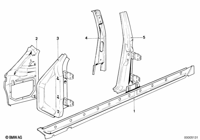 Боковой каркас-лонжерон/стойки