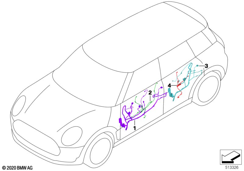 Жгут проводов двери