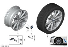 BMW л/с диск.V-образные спицы 851 - 17"