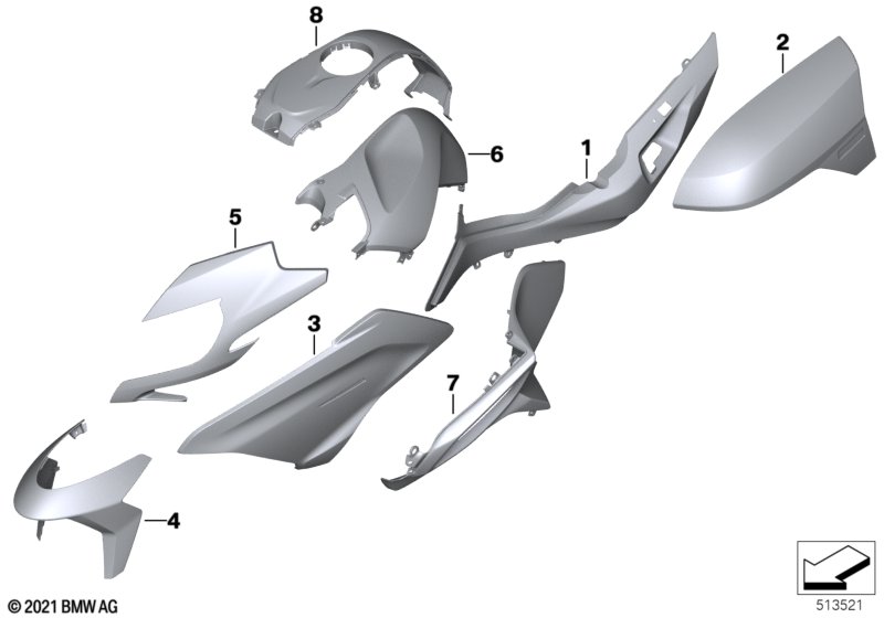 Окрашенные детали WN2L Racing-синий