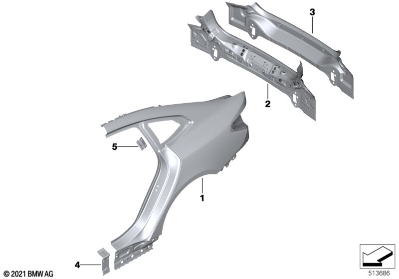 Крыло/облицовка задней части