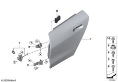 Задняя дверь - петля/ограничитель двери