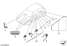 Светильники освещения салона