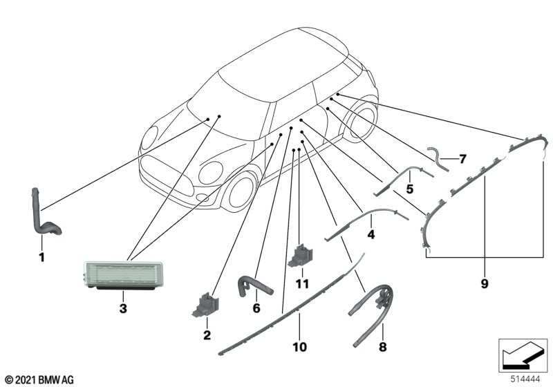 Светильники освещения салона