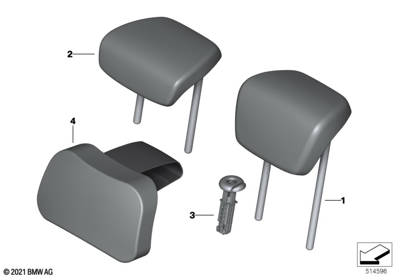 Подголовник заднего сиденья