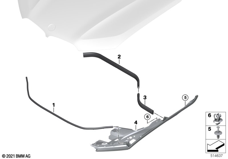 G07 уплотнитель капота