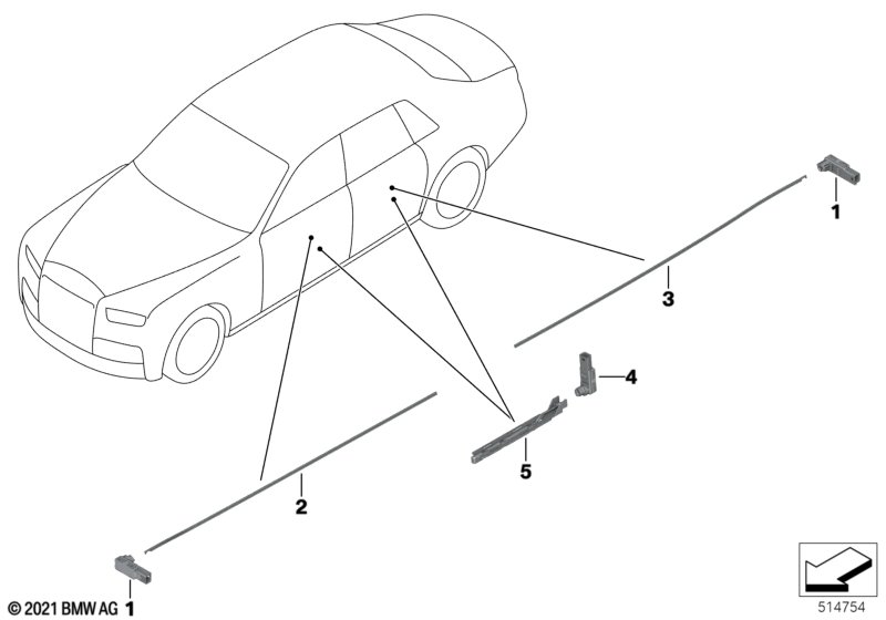 Светодиодный модуль / световод дверей