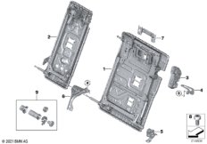 Каркас подушки заднего сиденья