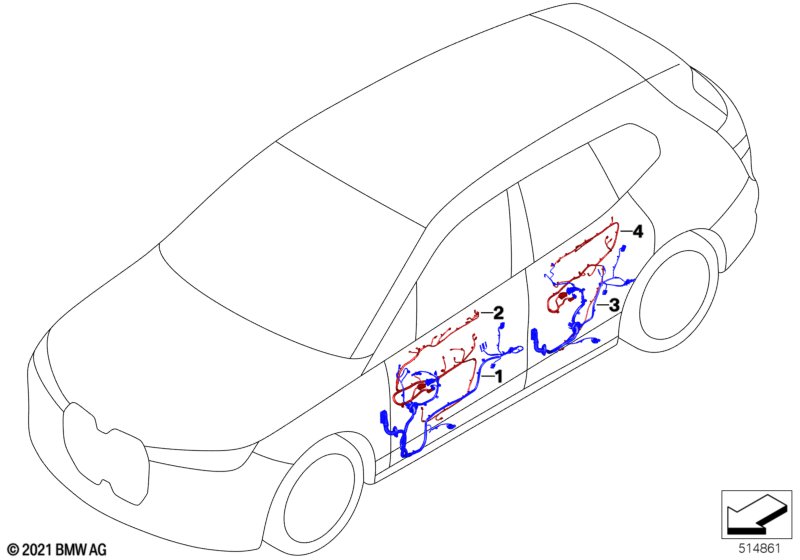 Жгуты проводов двери