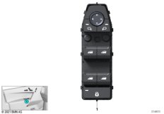 Панель управл.блока перекл. в двери вод.