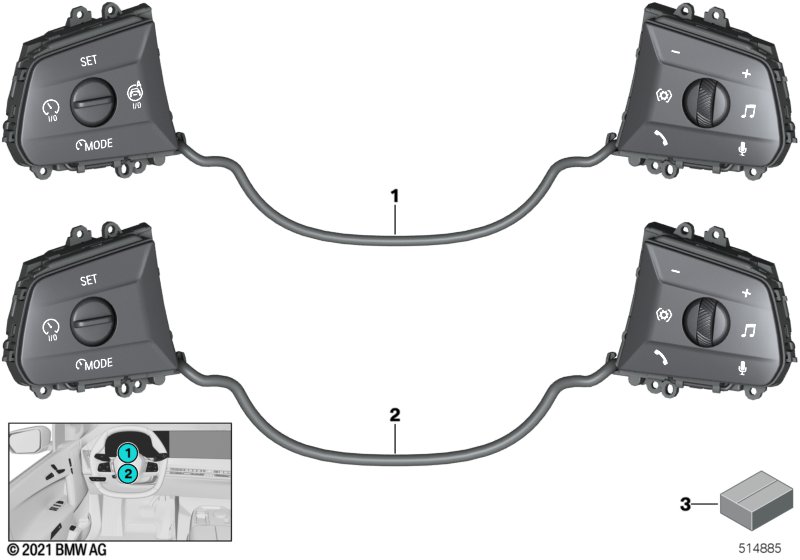 Переключатель на м/функц.рулевом колесе