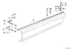 Накладка молдинга порога