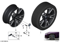BMW л/с диск, сдвоенные спицы 893M - 19"
