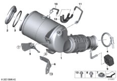 Сажевый фильтр рядом с бенз. двигателем