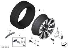 Колесо с легкоспл.диском BMW Styling 821