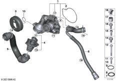 Водяная помпа сист.охлаждения/термостат