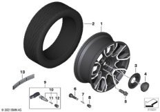 Колесо с легкоспл.диском BMW Styling 849