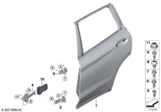 Задняя дверь - петля/ограничитель двери