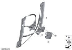 Механизм перемещения стекла двери Пд