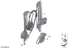 Механизм перемещения стекла двери Зд